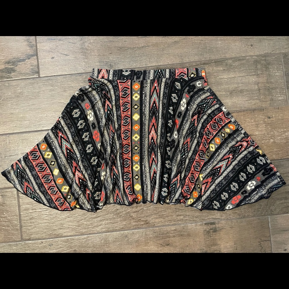 Aztec Boho Skater Style Skirt